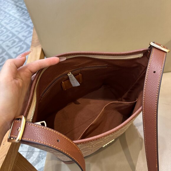 NWT Coach Jude Duffle Bag In Signature Canvas Gold/Tan/Brown CBH20 - Picture 9 of 9